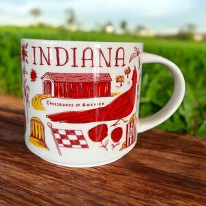 Starbucks Indiana Been There Mug Across the Globe 14 oz Coffee Cup EUC